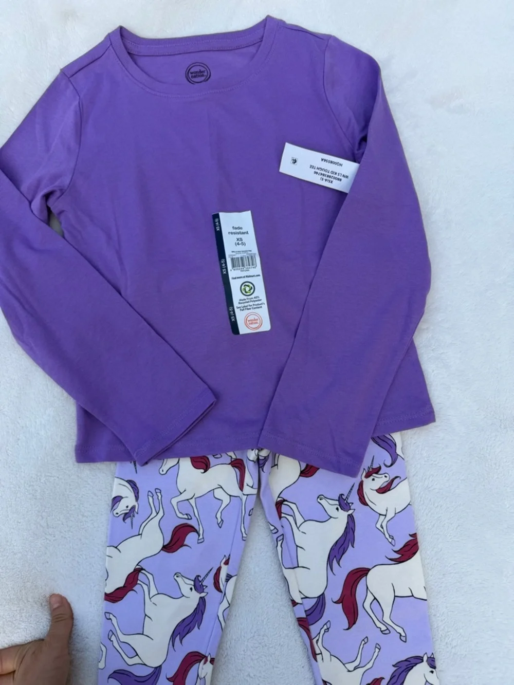 wonder nation Lavender Unicorn Legging and Top Set Size XS (4-5)